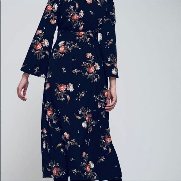 Moon River Floral Kimono Open Dress - Picture 3 of 12